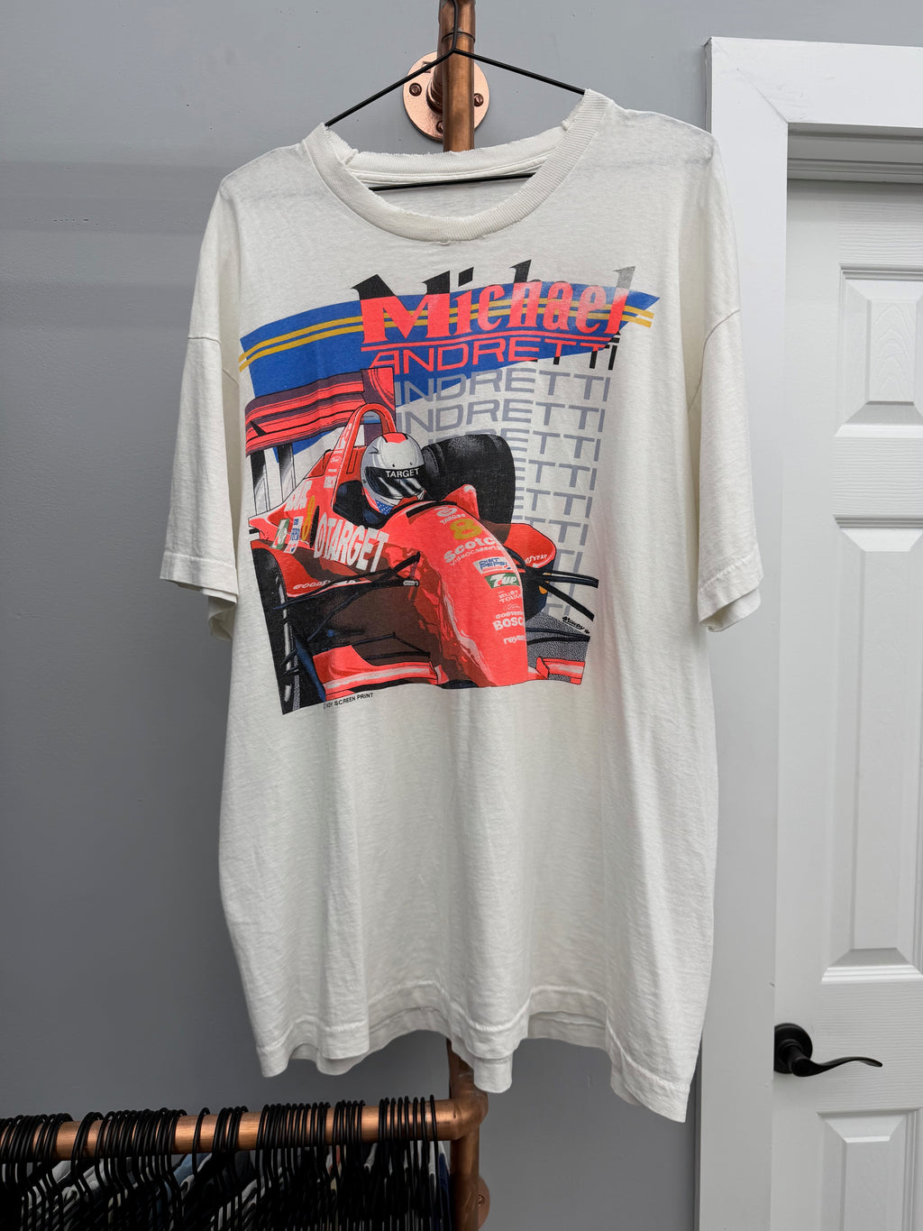 1994 Michael Andretti White T Shirt
